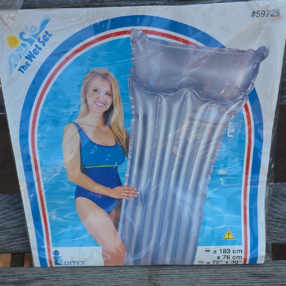 Silver Inflatable Pool Lounger